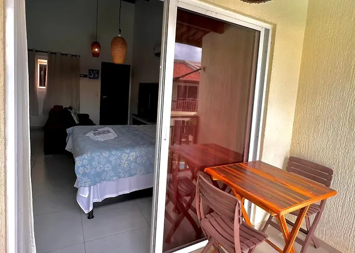 Flat Com Vista Piscina Em Condominio Solaragua
