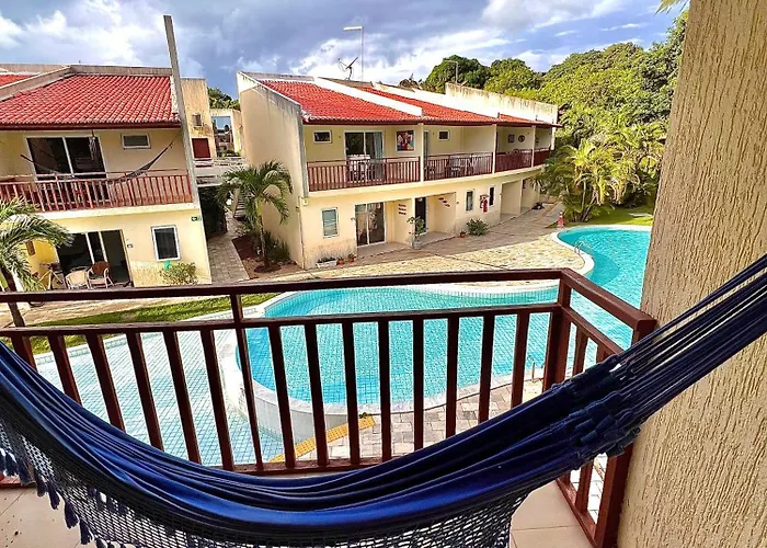 Flat Com Vista Piscina Em Condominio Solaragua